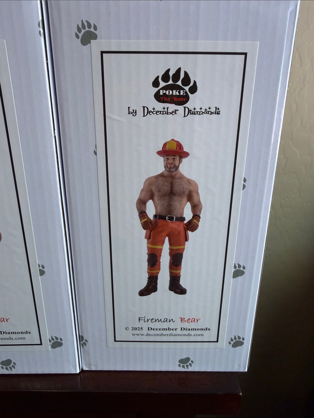 Poke The Bear by December Diamonds Fireman Bear Figurine - Orange